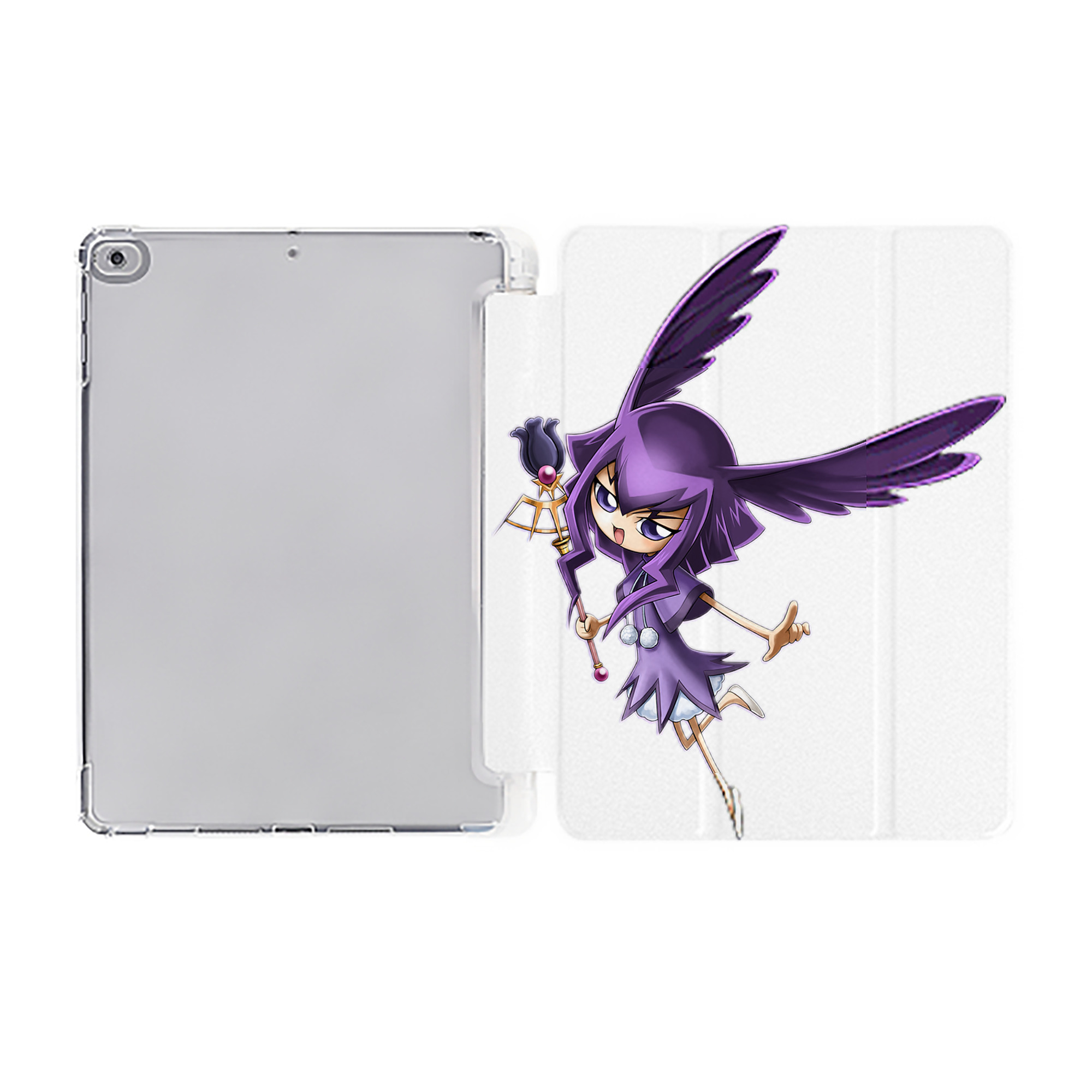 （画像用） 遊☆戯☆王 Yu-Gi-Oh! IPad ケース ペン収納付き 三つ折りスタンド PUレザー×シリコン 対応機種9.5/10.5/10.9インチ